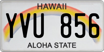 HI license plate YVU856