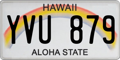 HI license plate YVU879
