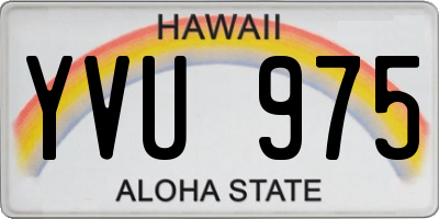 HI license plate YVU975
