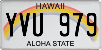 HI license plate YVU979