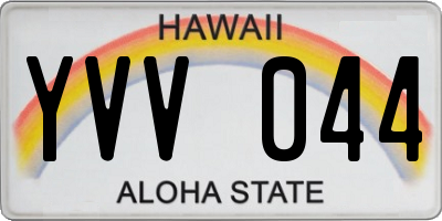 HI license plate YVV044