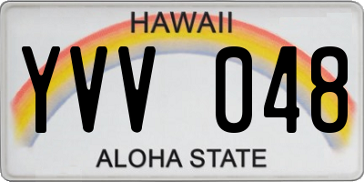 HI license plate YVV048