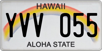 HI license plate YVV055