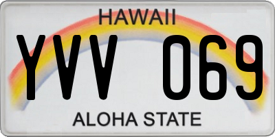 HI license plate YVV069