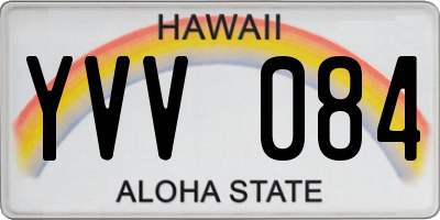HI license plate YVV084