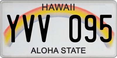 HI license plate YVV095