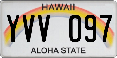 HI license plate YVV097
