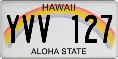 HI license plate YVV127