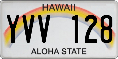 HI license plate YVV128