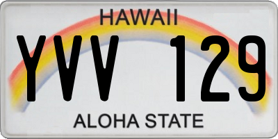 HI license plate YVV129