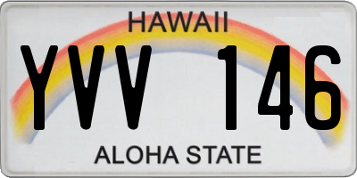 HI license plate YVV146