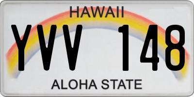 HI license plate YVV148