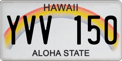 HI license plate YVV150