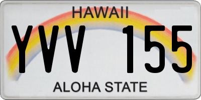 HI license plate YVV155