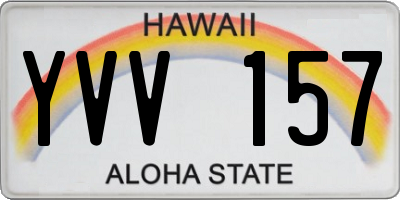 HI license plate YVV157