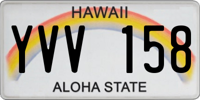 HI license plate YVV158