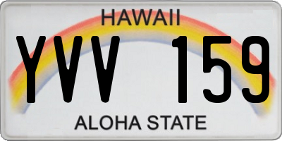 HI license plate YVV159