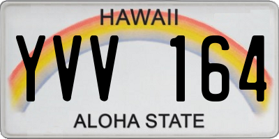 HI license plate YVV164