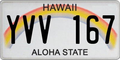 HI license plate YVV167