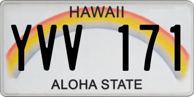 HI license plate YVV171