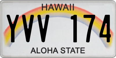 HI license plate YVV174