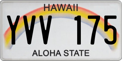 HI license plate YVV175