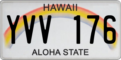 HI license plate YVV176