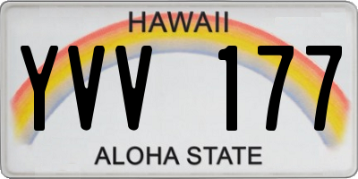 HI license plate YVV177
