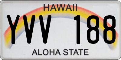 HI license plate YVV188
