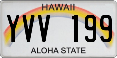 HI license plate YVV199