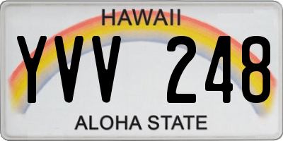 HI license plate YVV248