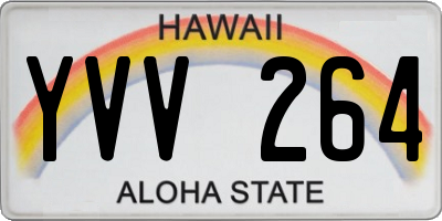 HI license plate YVV264