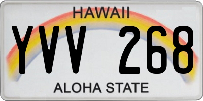HI license plate YVV268