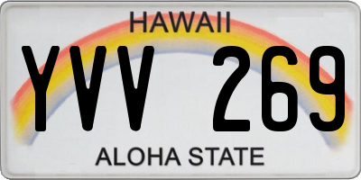 HI license plate YVV269