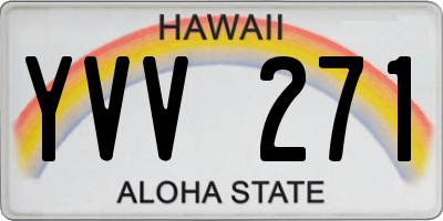 HI license plate YVV271