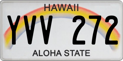 HI license plate YVV272