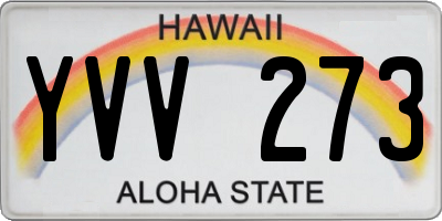 HI license plate YVV273