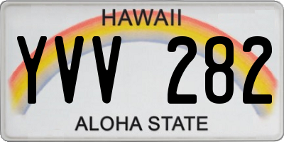 HI license plate YVV282