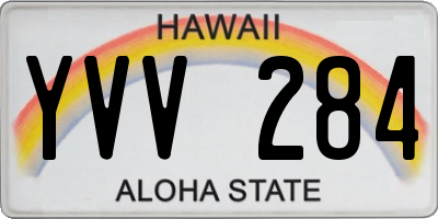 HI license plate YVV284