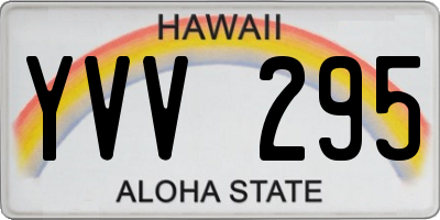 HI license plate YVV295