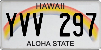 HI license plate YVV297