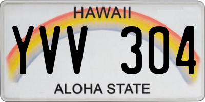 HI license plate YVV304