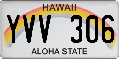 HI license plate YVV306