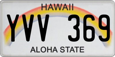 HI license plate YVV369