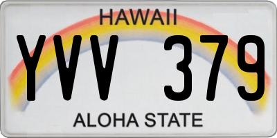 HI license plate YVV379
