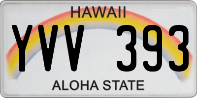HI license plate YVV393