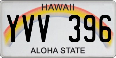 HI license plate YVV396