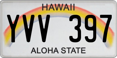 HI license plate YVV397
