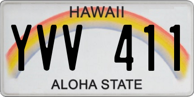 HI license plate YVV411