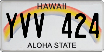 HI license plate YVV424
